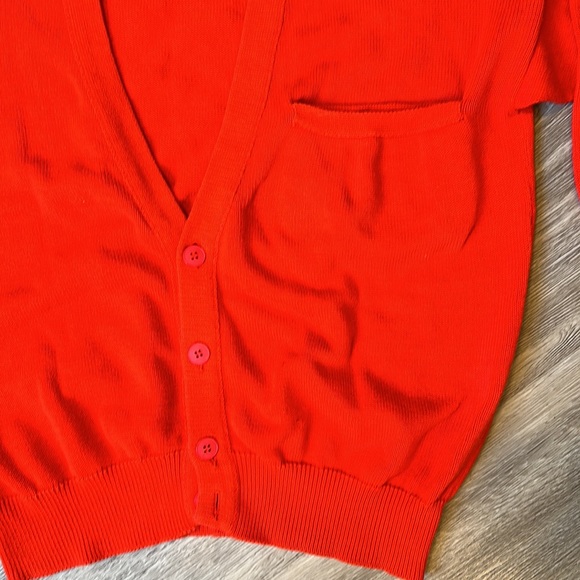 Vintage Gianni Versace Cotton V Neck Cardigan Sweater L - Picture 3 of 7